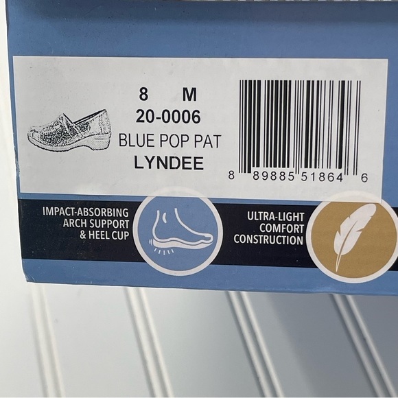 EASY WORKS LYNDEE BLUE PAISLEY WORK NURSING SHOE SIZE 8 - Picture 9 of 10